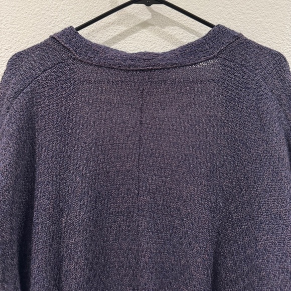 Classiques Entier Silk Wool Linen Blend Purple Knit Open Front Cardigan Size XL - Picture 9 of 14